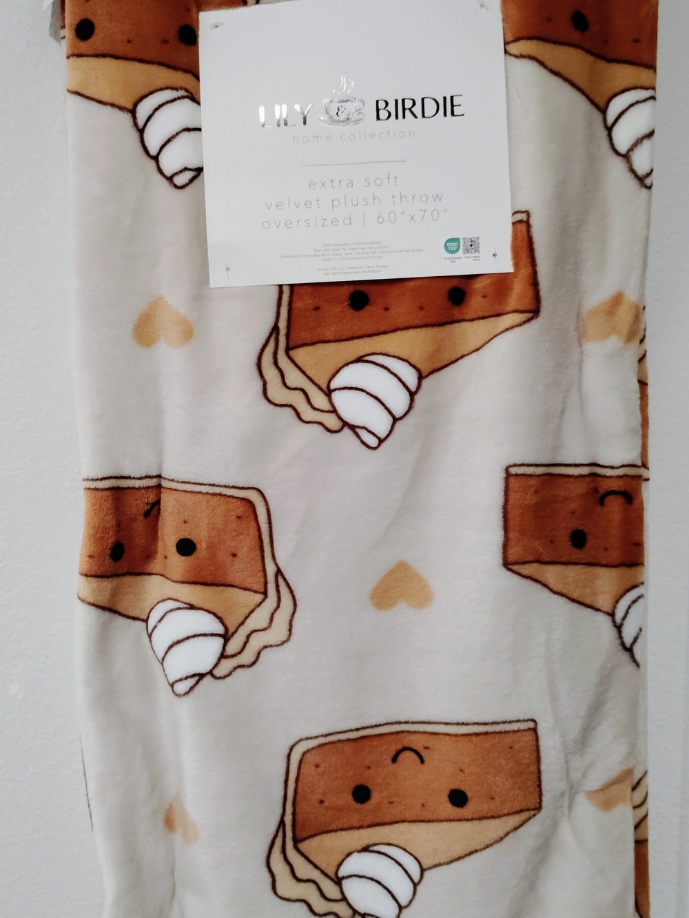 Lily & Birdie Sweet Potato Pie/ Pumpkin Pie Extra Soft Plush Blanket 60x70